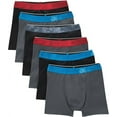 thumbnail image 1 of Hanes Big Boys' Performance Tween Boxer Brief, X-Temp Mesh Stretch Underwear,Black & Charcoal, 6-Pack, 1 of 3