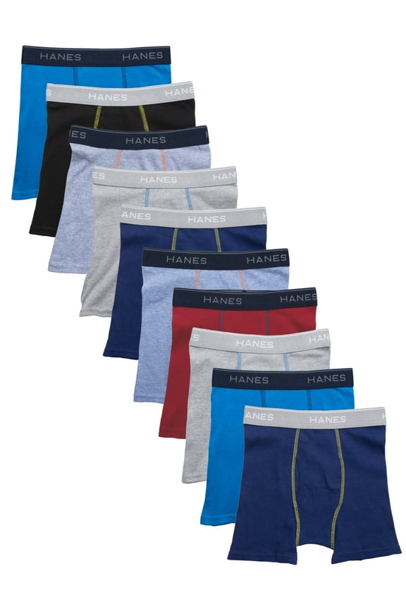 Boys' Comfort Flex Boxer Briefs Underwear Super Value Pack, 10-pack sizes S-XL