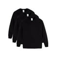 thumbnail image 1 of Hanes Boys' Long Sleeve T-Shirt, 3-Pack Black M, 1 of 2