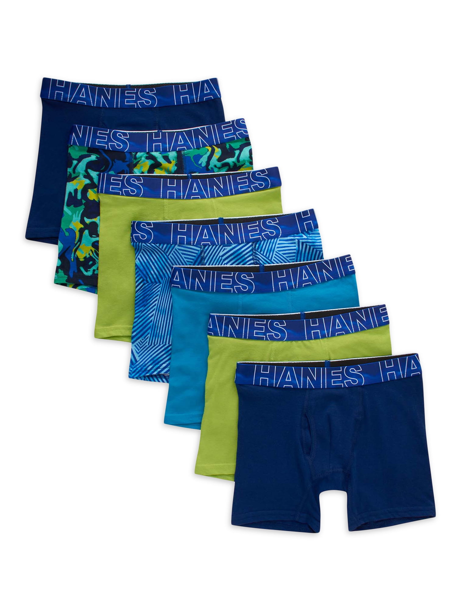 Hanes Boys Cotton-Stretch Boxer Briefs, 5+2 Bonus Pack, Sizes S-XL