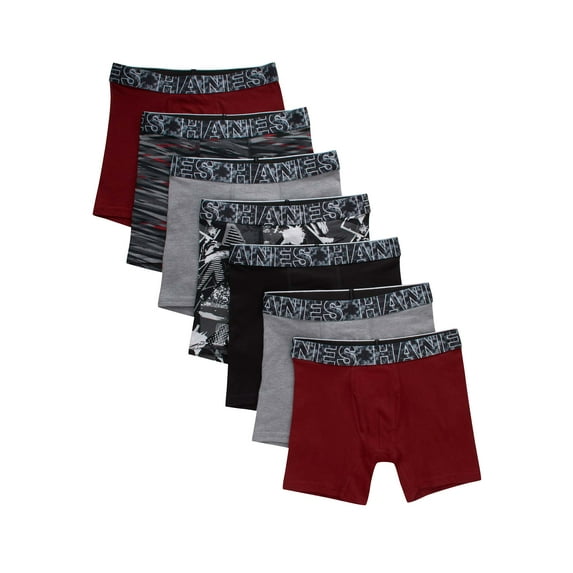 Hanes Boys Cotton-Stretch Boxer Briefs, 5+2 Bonus Pack