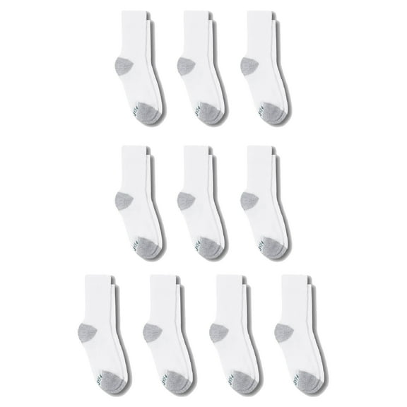 Hanes Boys Crew Socks, 10 Pack