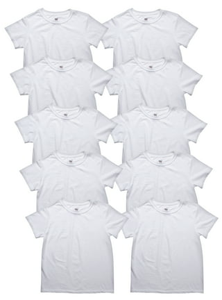 Hanes Boys' Eco Blend Crew Undershirt, 5 Pack, Sizes S-XXL 