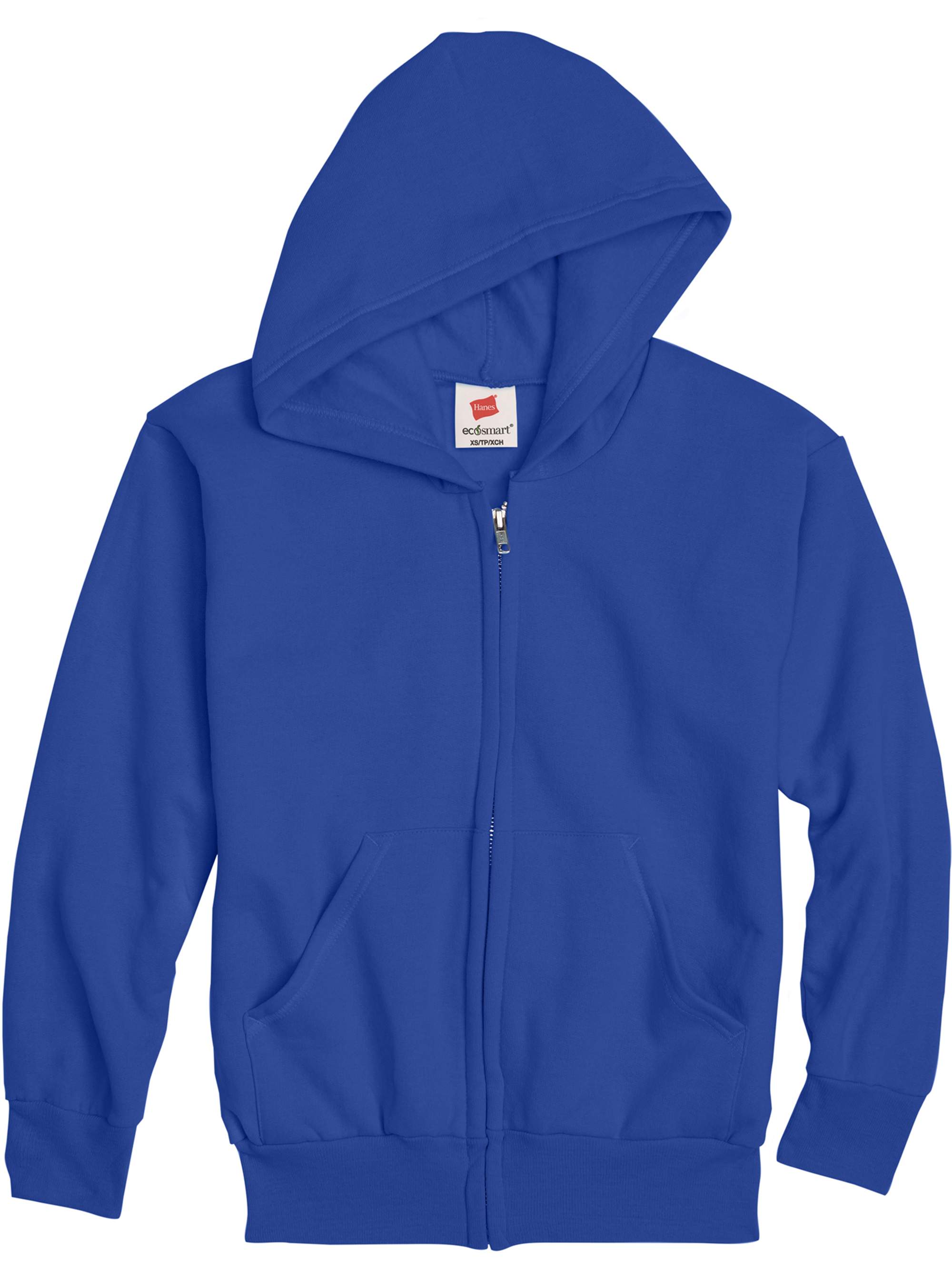 Hanes Boys EcoSmart Fleece Full Zip Hooded Jacket, Sizes 4-18 - image 1 of 5