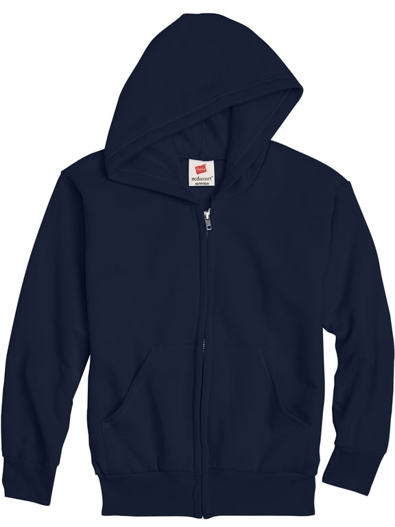 Boys EcoSmart Fleece Full Zip Hooded Jacket, Sizes 4-18
