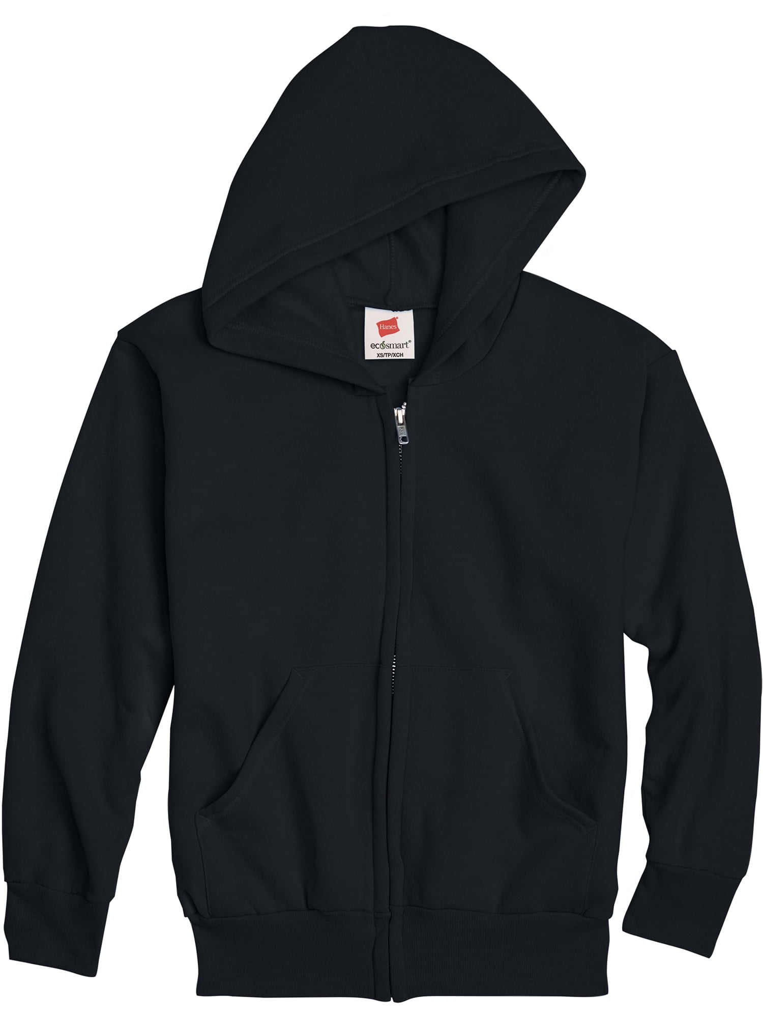 Hanes Boys EcoSmart Fleece Full Zip Hooded Jacket, Sizes 4-18 - Walmart.com