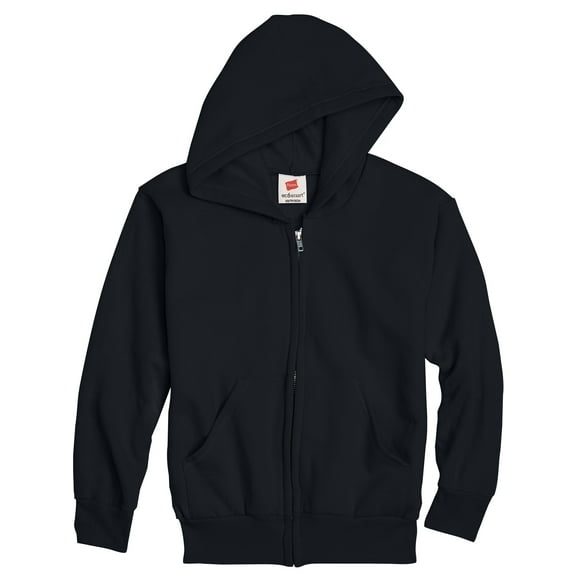 Hanes Boys EcoSmart Fleece Full Zip Hooded Jacket, Sizes 4-18