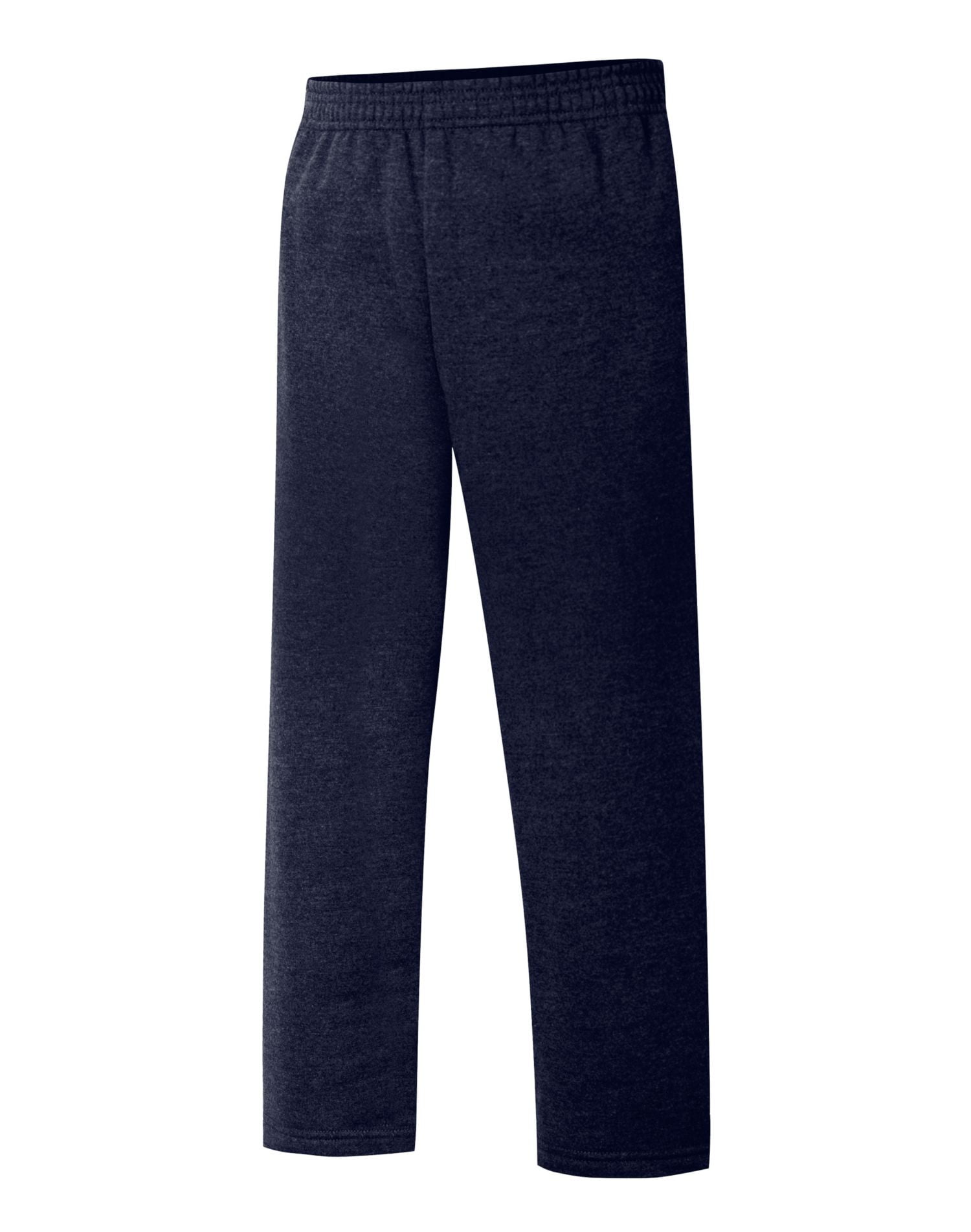 Hanes Brandclub Hanes Boys EcoSmart Open Leg Fleece Sweatpants with Pocket Sizes XS XXL