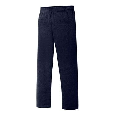 Hanes Boys EcoSmart Open Leg Fleece Sweatpants with Pocket, Sizes XS-XXL