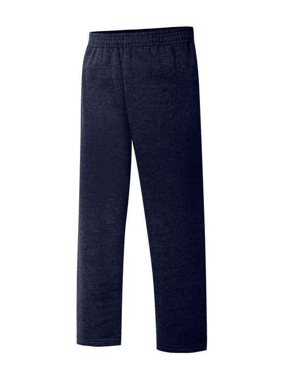 Hanes Boys EcoSmart Open Leg Fleece Sweatpants with Pocket, Sizes XS-XXL