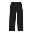 thumbnail image 1 of Hanes EcoSmart Boys' Fleece Sweatpants, Open Leg Black S, 1 of 4