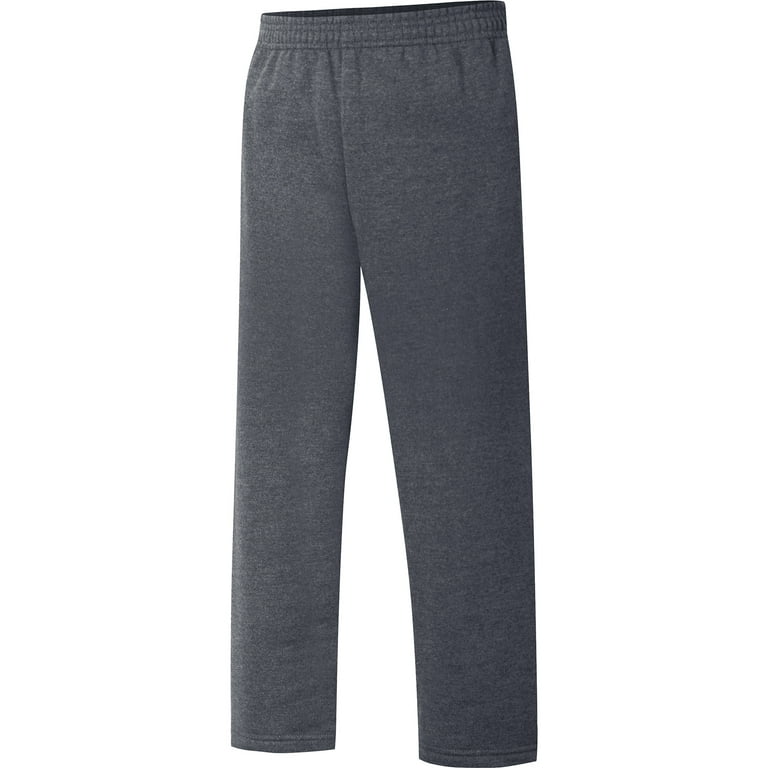 Hanes EcoSmart Elastic Waistband Open Leg Fleece Sweatpants Boy s