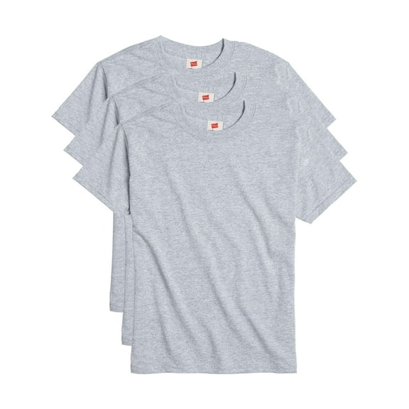 Hanes Boys EcoSmart Short Sleeve 3 Pack Tee Shirts, Sizes 6-18