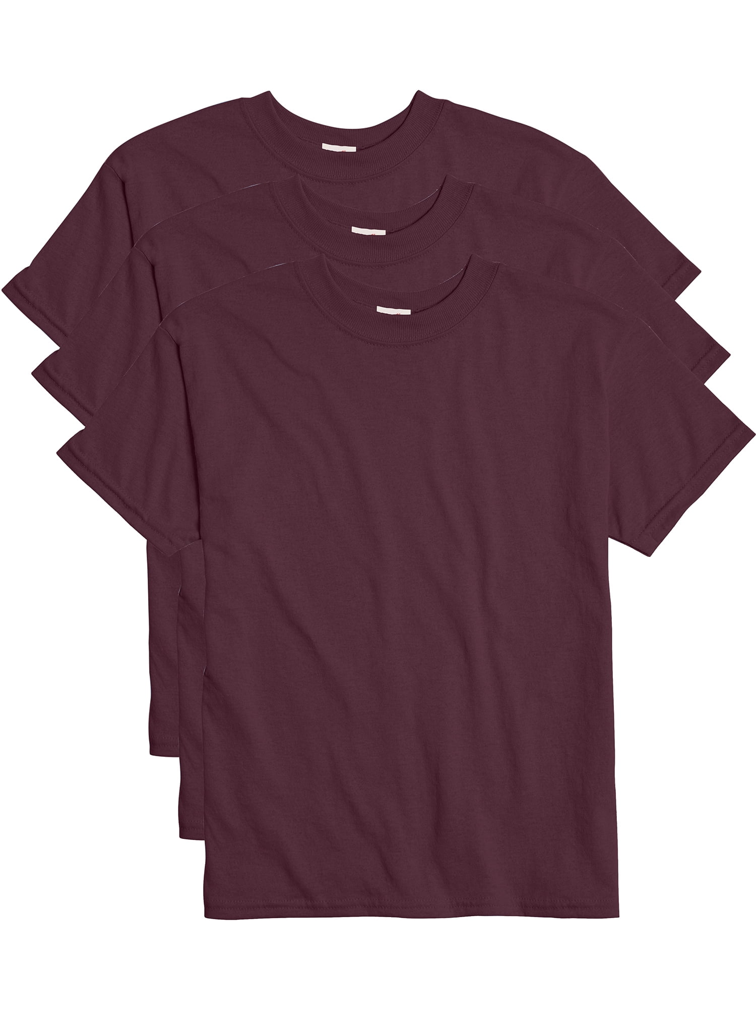 Hanes Boys EcoSmart Short Sleeve 3 Pack Tee Shirts, Sizes 6-18