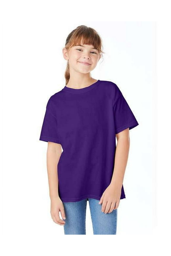Boys Essential-T T-Shirt, XL, Athletic Purple