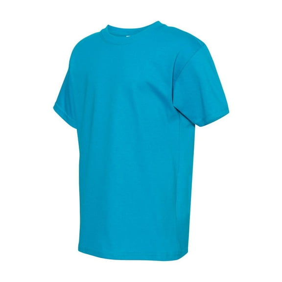 Hanes Boys Essential-T T-Shirt, XS, Teal