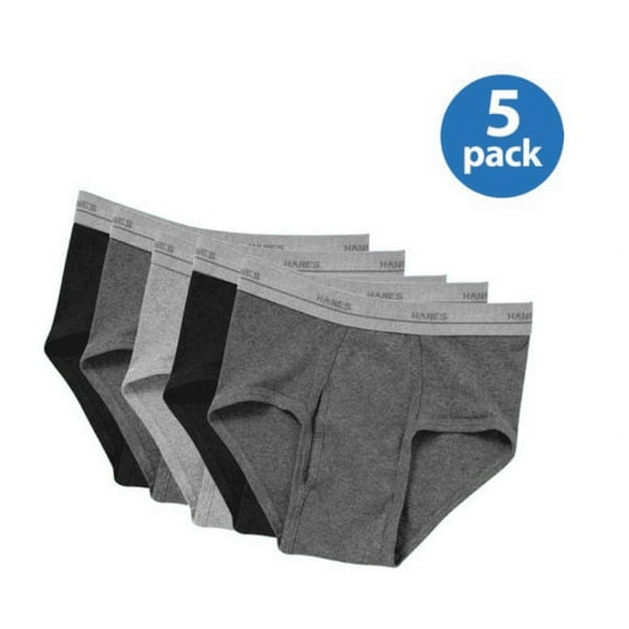 Hanes Boys' Exposed Waistband Tagless Briefs Underwear 5 Pack Sizes 10/12 -18/20