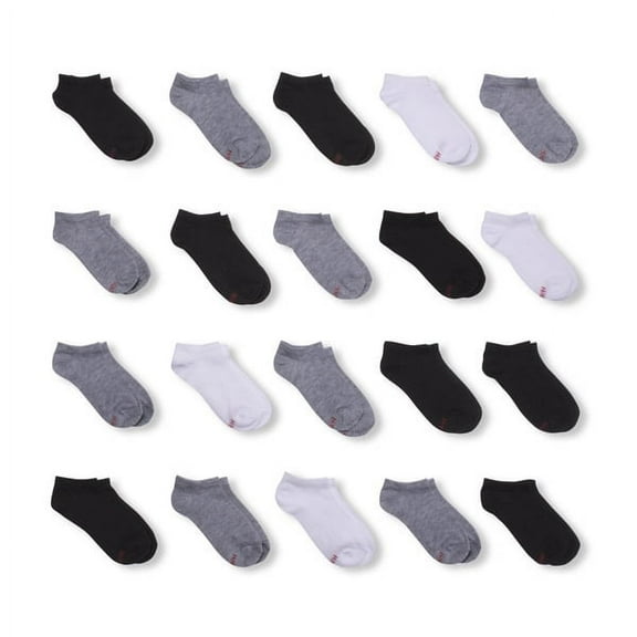 Hanes Boys Extreme Value 20 Pack No Show Socks