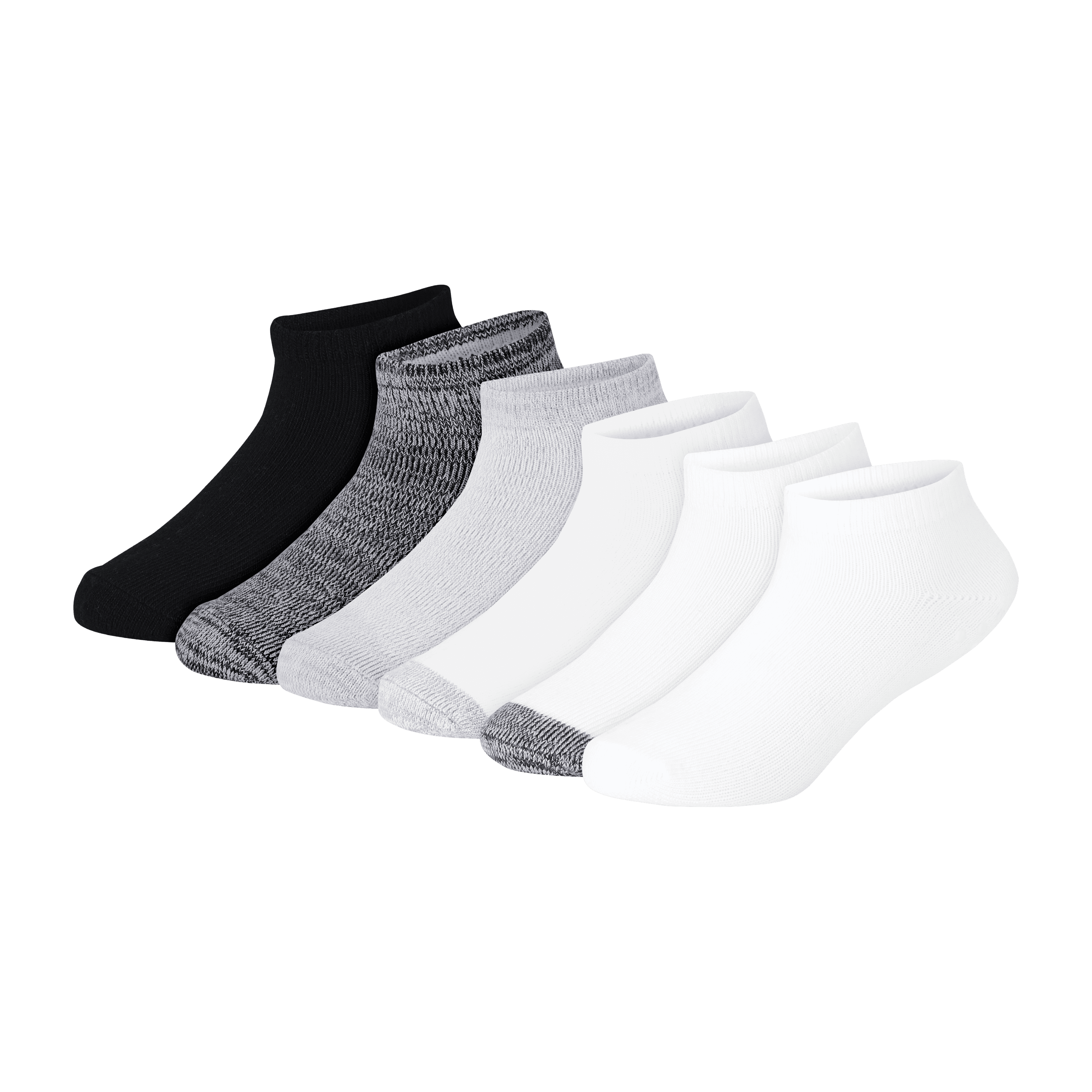 Hanes Boys Low-Cut Socks, 6 Pairs, Pure Comfort SuperSoft Low-Cut Socks for Infant and Toddler Boys