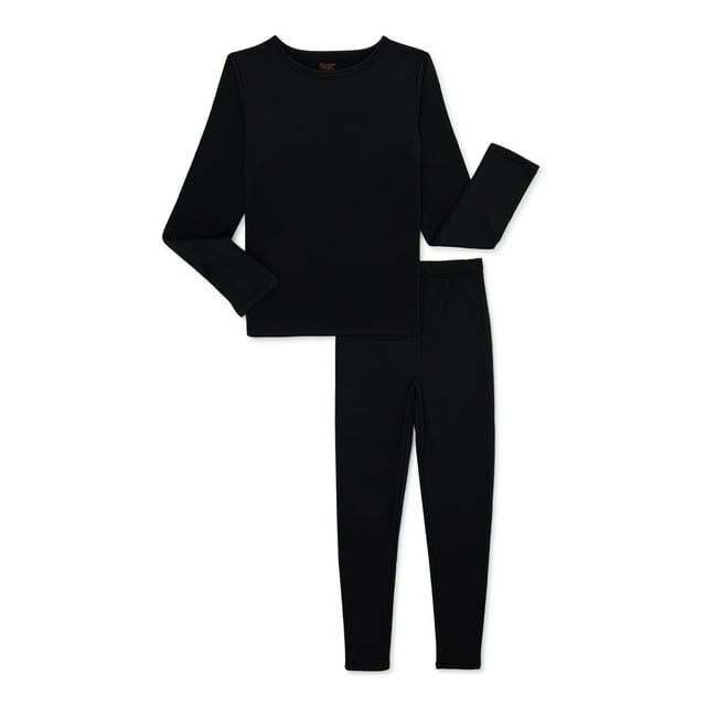 Hanes Boys Micro Fleece Thermal Top and Bottom Set, 2Piece