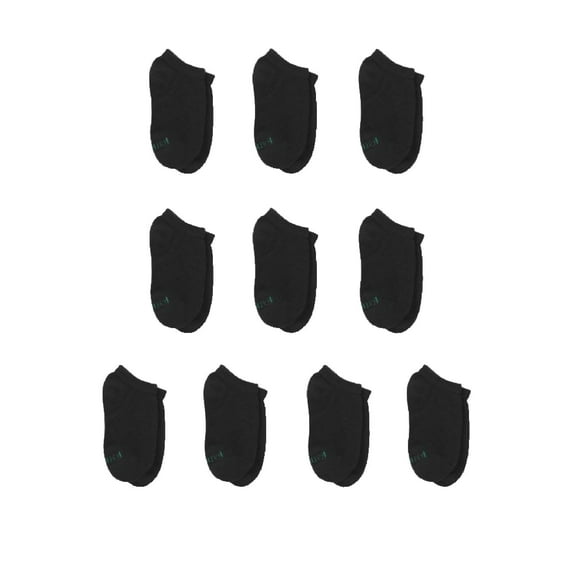 Hanes Boys No Show Socks, 10 Pack