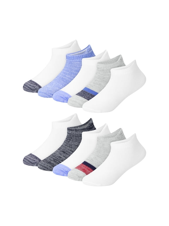 Boys No-Show Socks Value Pack, 10-Pack, Socks with Heel Shield for Infant and Toddler Boys