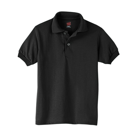 Hanes Boys School Uniform 4-18 EcoSmart Jersey Polo Shirt