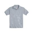 thumbnail image 1 of Hanes Boys School Uniform 4-18 EcoSmart Jersey Polo Shirt, 1 of 5