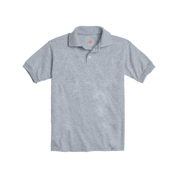 Hanes Boys School Uniform 4-18 EcoSmart Jersey Polo Shirt