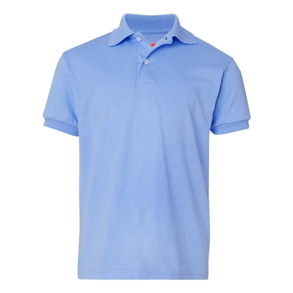Hanes Boys School Uniform 4-18 EcoSmart Jersey Polo Shirt