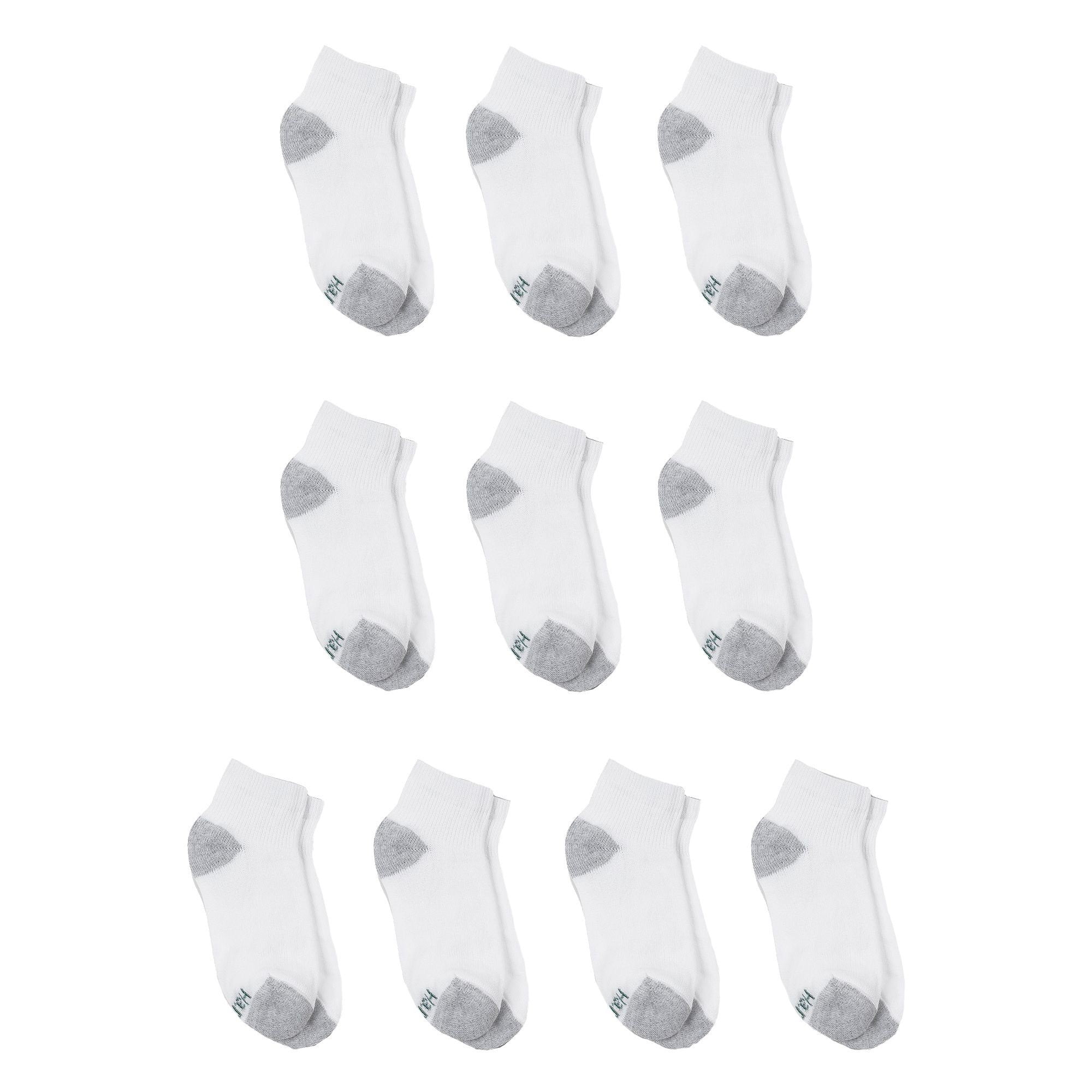 Hanes Ankle Socks, 10 Pairs (Little Boys & Big Boys)