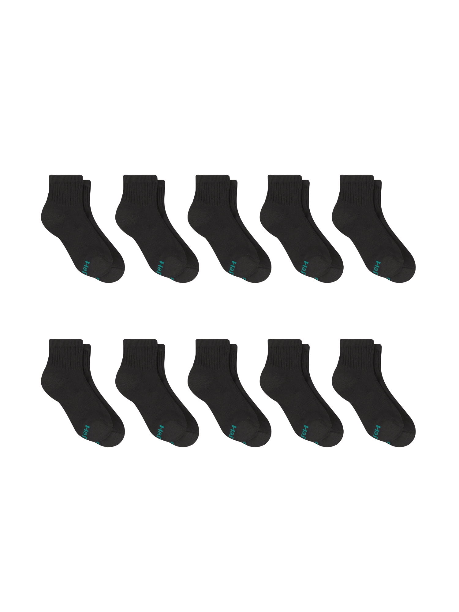 Hanes Boys Socks, 10 Pack Red Label Double Tough Durability Ankle Socks Sizes S - L