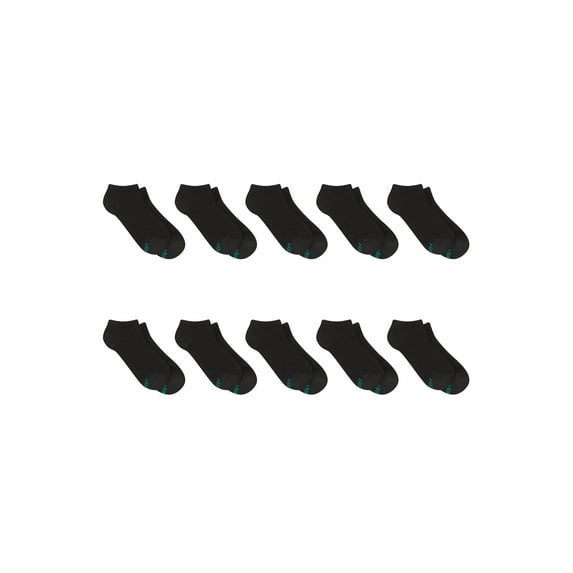 Hanes Boys Socks, 10 Pack Red Label Double Tough Durability No Show Socks Sizes S - L