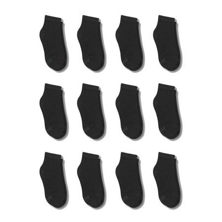 Hanes Boys Socks, 12 Pack Ankle Cushion Socks, Sizes S - L - image 1 of 6