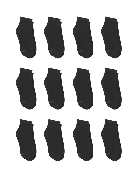 Ankle Socks, 12 Pairs, Double Tough, Cushioned, Moisture-Wicking