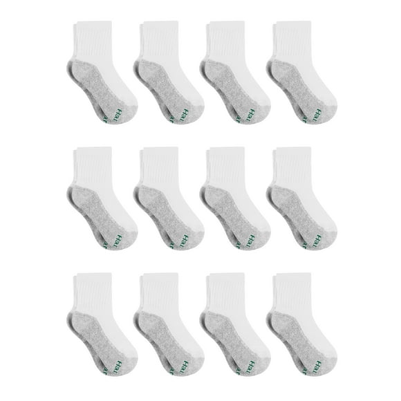 Hanes Boys' Socks, 12 Pack Ankle