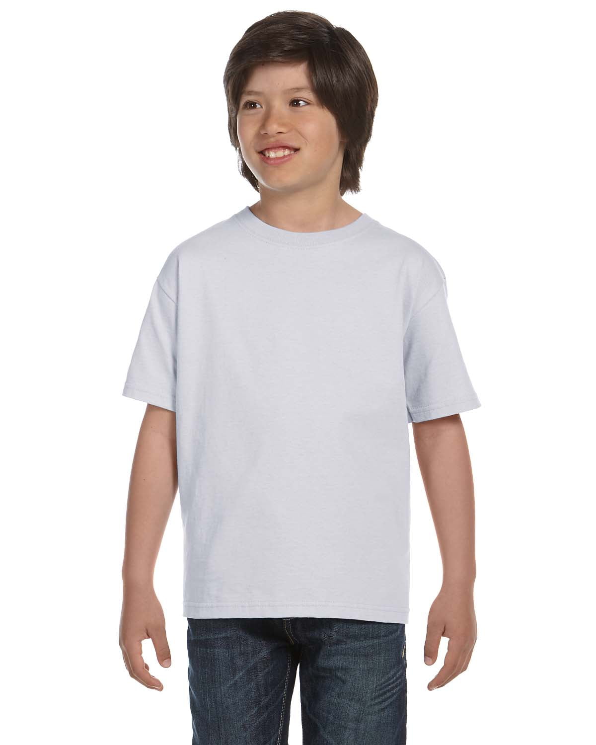 Hanes Boys TAGLESS Comfort Soft Crewneck T Shirt Color Ash