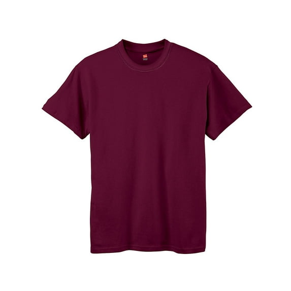 Hanes Boys' TAGLESS; Comfort Soft; Crewneck T-Shirt, Color: Maroon, Size: L --- PACK OF 2 (Boys)