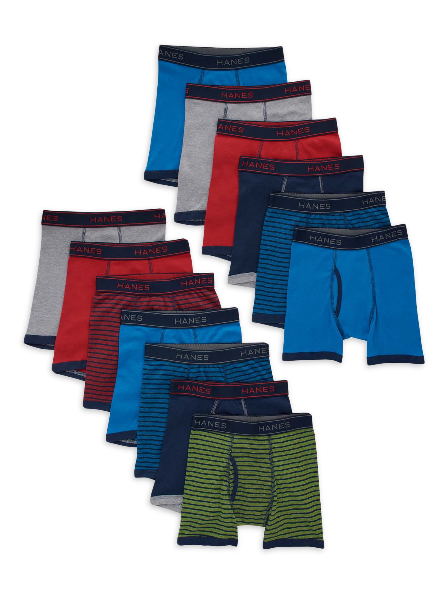 Hanes Boys Underwear, 10 + 3 Bonus Pack Tagless Boys' Cool Comfort ...