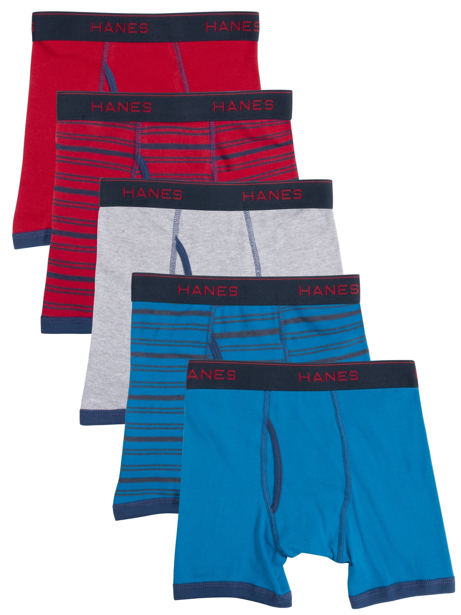 Hanes Boys' Underwear, 5 Pack Tagless ComfortSoft Boxer Briefs