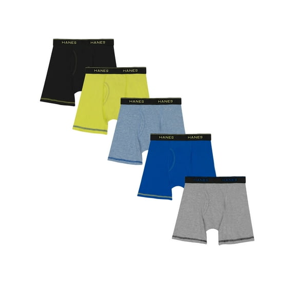 Hanes Boys Underwear, 5 Pack Tagless Cool Comfort Boxer Briefs (Little Boys & Big Boys)
