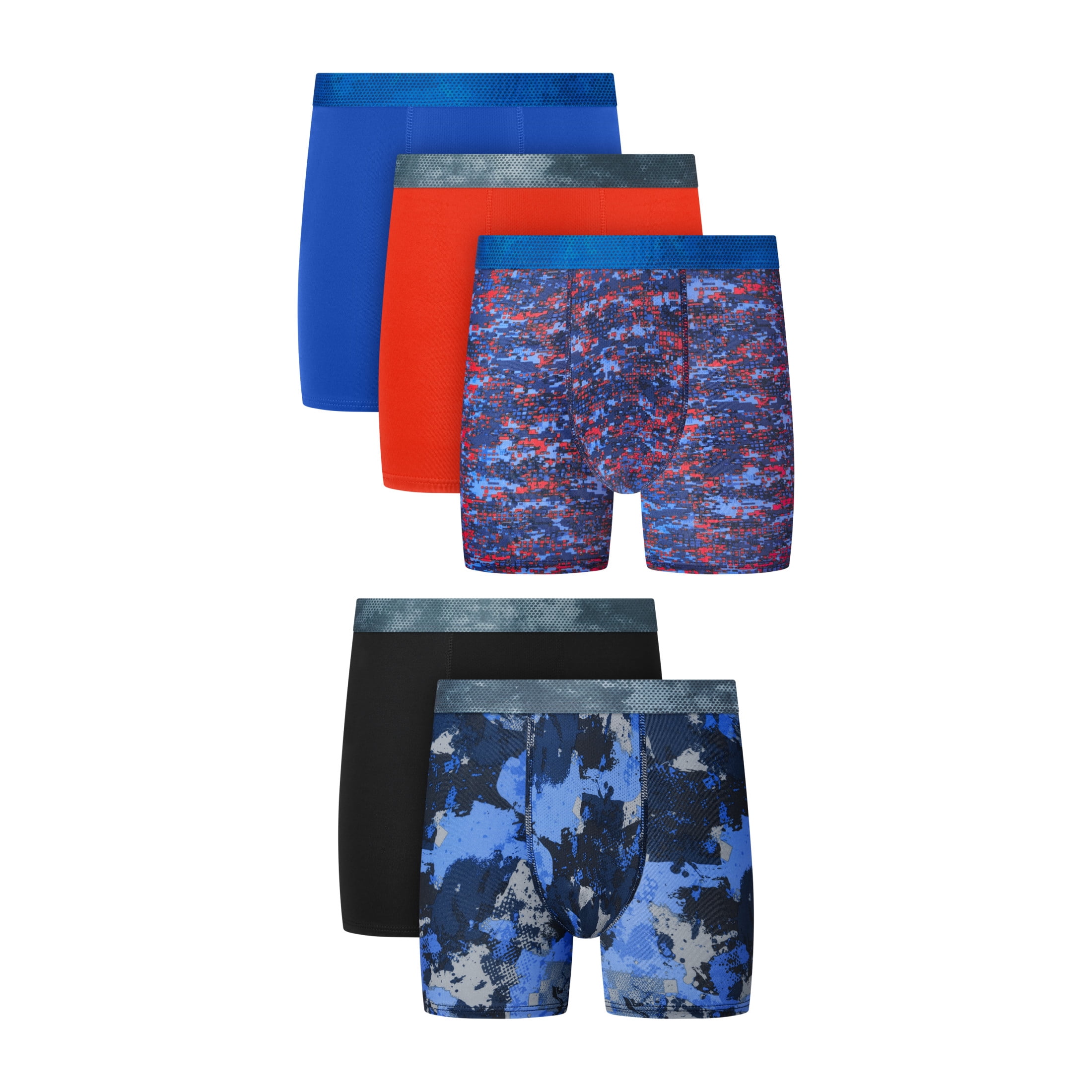Hanes Boys Underwear Boxer Briefs Pack, Moves X-Temp Boxer Briefs for Kids, Comfort Flex