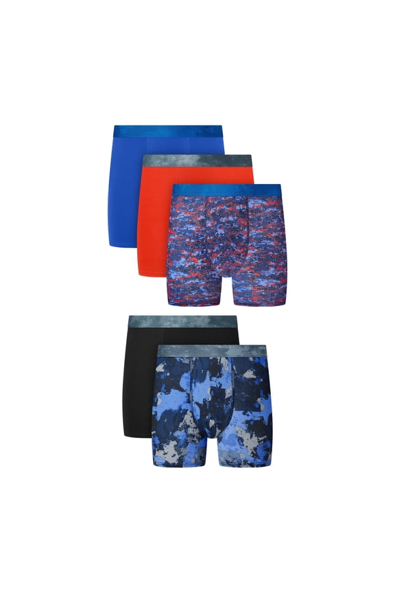 Boys Underwear Boxer Briefs Pack, Moves X-Temp Boxer Briefs for Kids, Comfort Flex