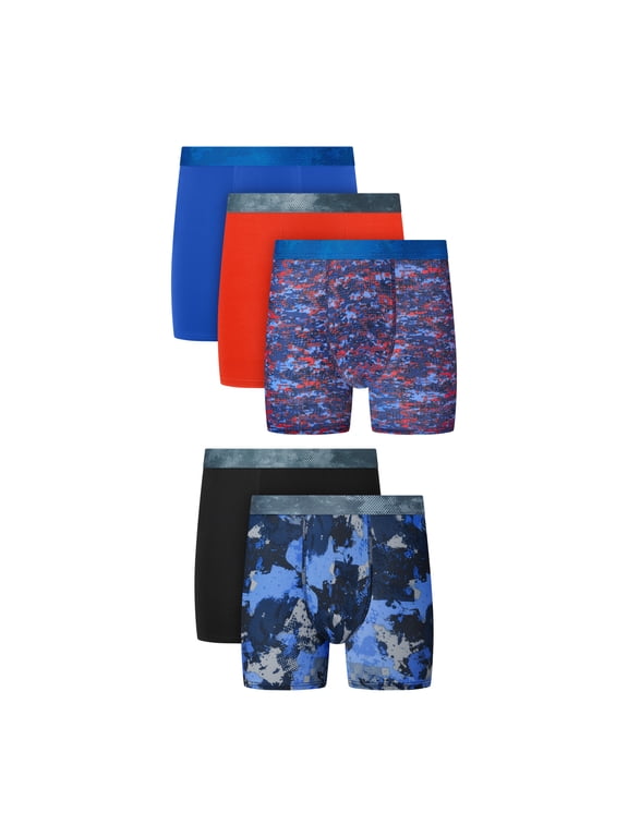 Boys Underwear Boxer Briefs Pack, Moves X-Temp Boxer Briefs for Kids, Comfort Flex