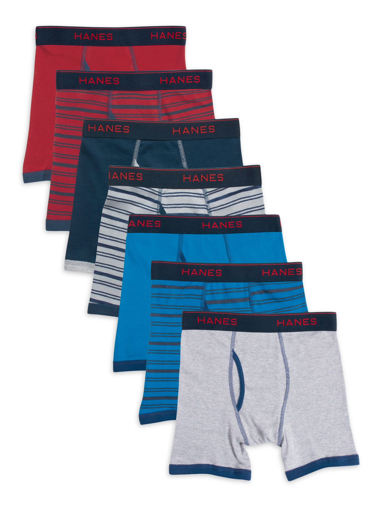 Hanes Boys Underwear, Comfort Flex Boxer Briefs, 5+2 Bonus Pack, Sizes S-XL - image 1 of 4