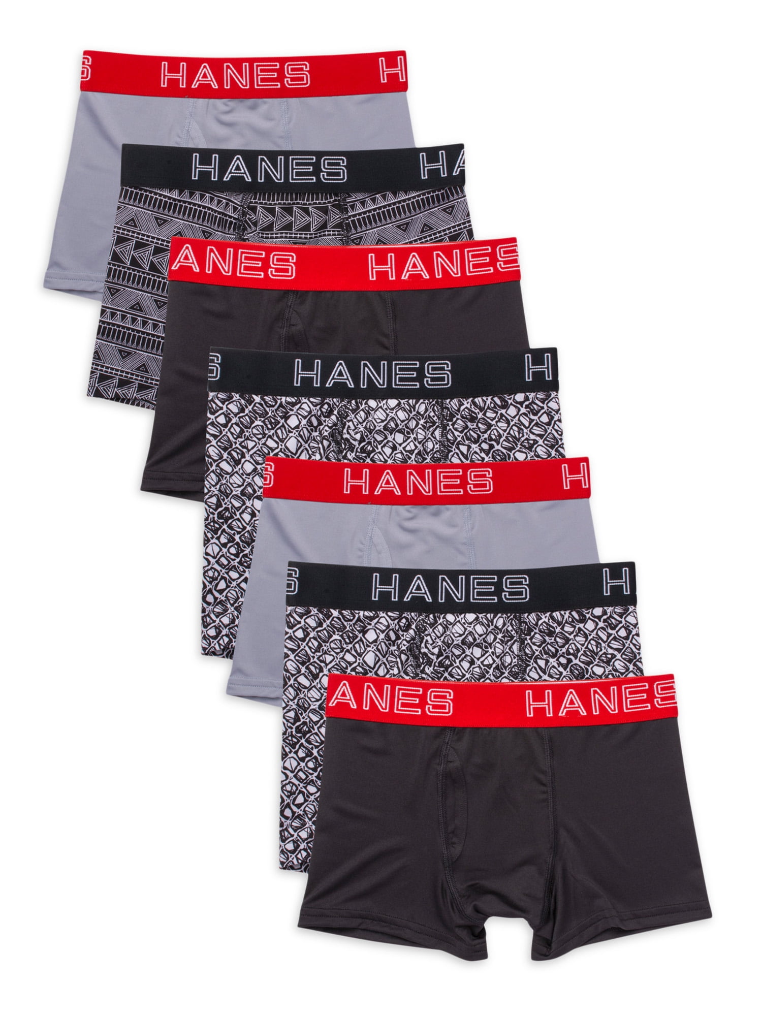 Hanes Boys' Underwear, X-Temp Stretch Boxer Briefs 5+2 Bonus Pack, Sizes S-XL