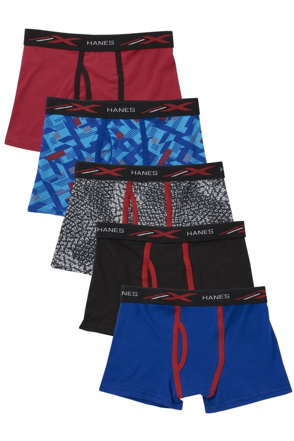 Boys' Underwear, X-Temp Stretch Mesh Boxer Briefs 5 Pack, Sizes S - XL