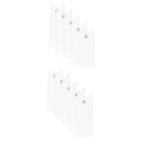 Hanes Boys' White Tanks, 10-Pack, Sizes S-XL