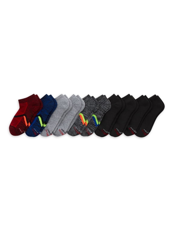 Boys' X-Temp Performance No Show Socks, 10 Pack