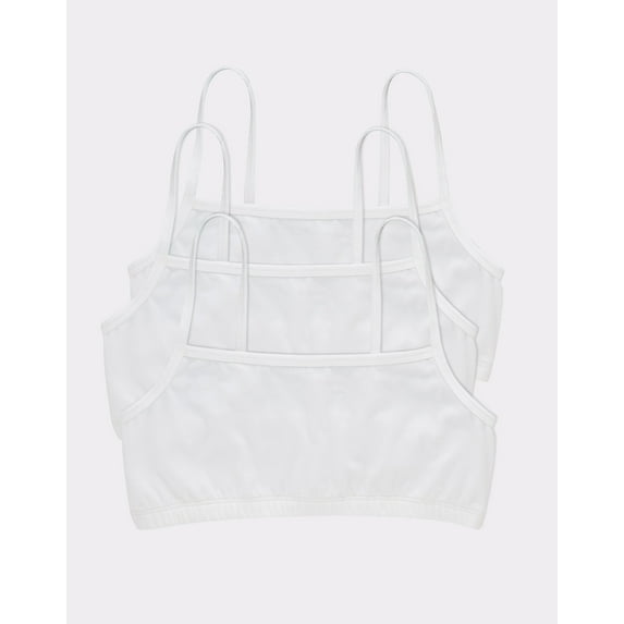 Hanes Bralette 3-Pack Women's String Crop Lightweight Soft Assorted Colors HFA001